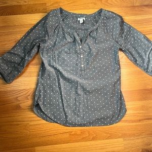 Women’s quarter sleeve polka dot blouse